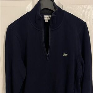 Lacoste Men's Navy Zip-Up Sweater